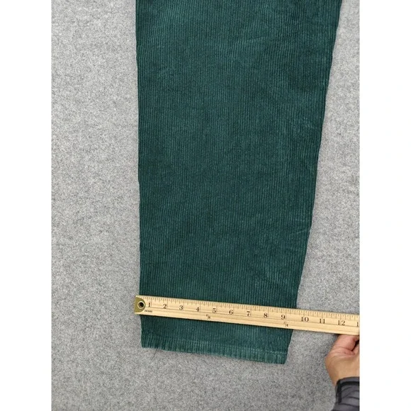 Empyre Pants Teens 13 Green Corduroy Relaxed Straight Leg Casual Khakis Pockets - Picture 10 of 11